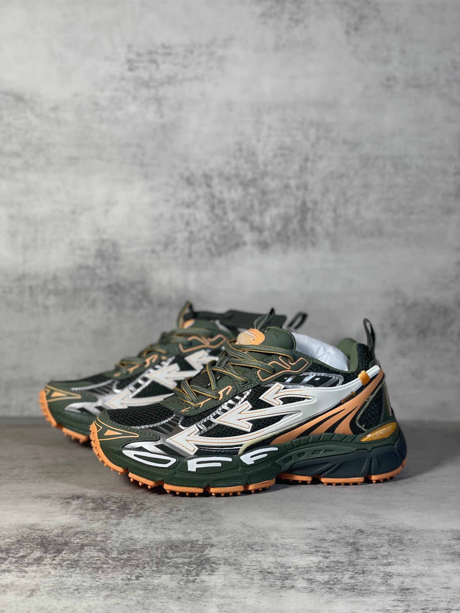 Off-White Men's OOO Olive/Orange Sneakers - Stylish, Comfortable, Durable 4 a1721210939053 4546