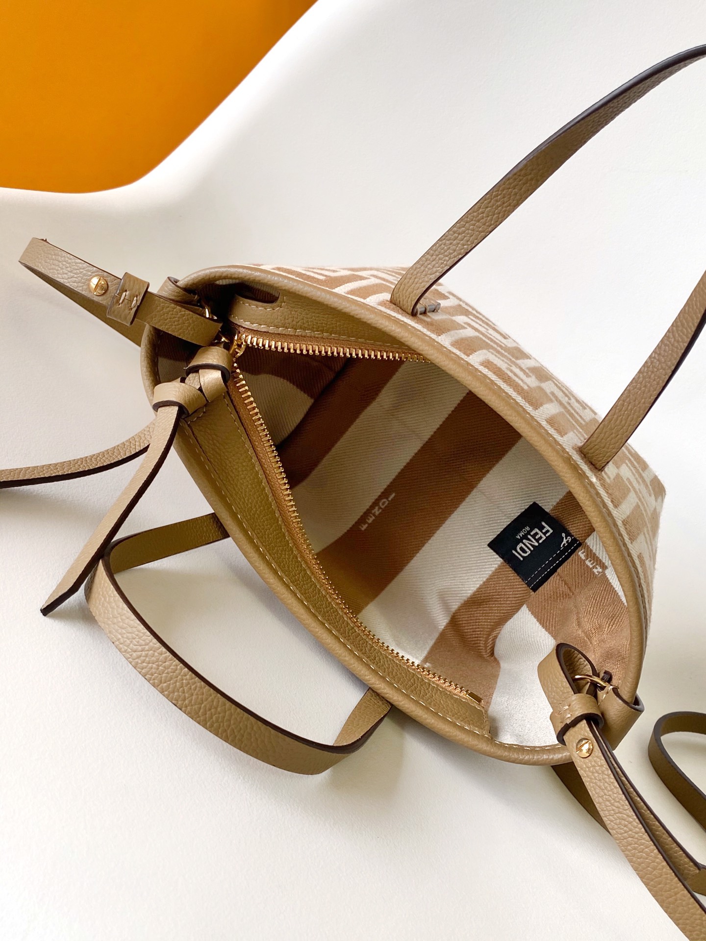 Fendi Roll Mini Tote Bag With FF Motif and Detachable Shoulder Strap 5 i1721191858 5018 4