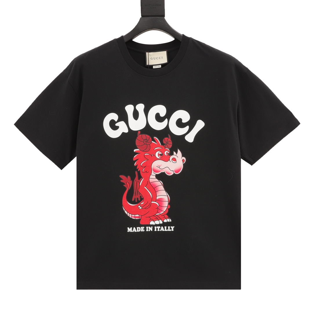 Gucci Odzież T-Shirt Unisex Bawełna Krótki rękaw