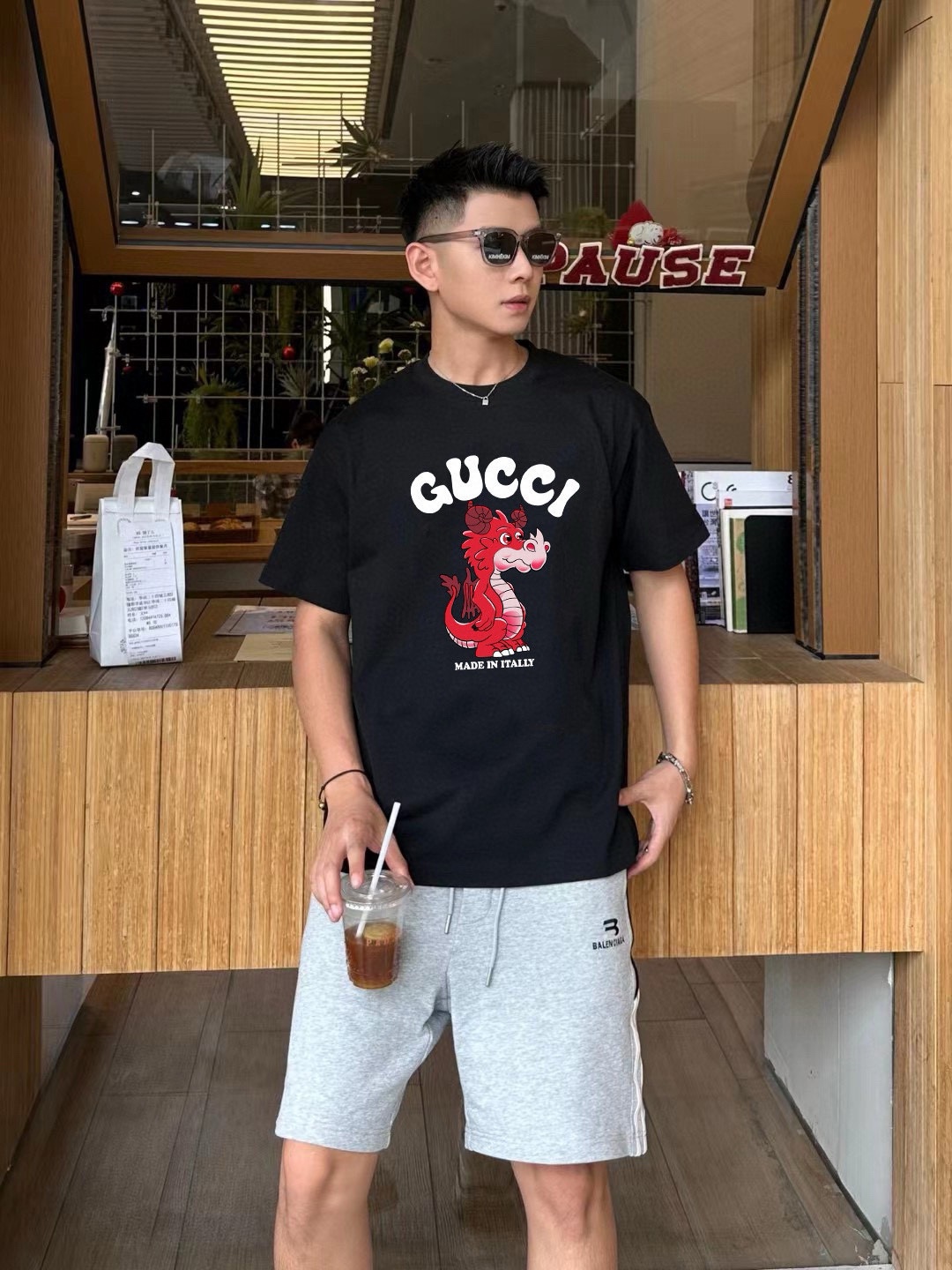 Online od China Designer
 Gucci Odzież T-Shirt Krótki rękaw