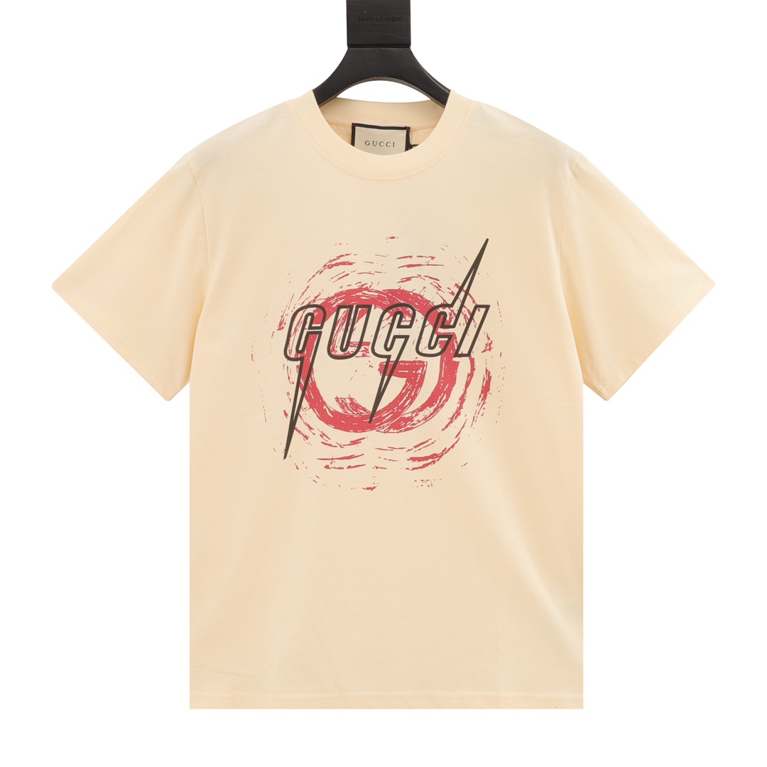 Gucci Odzież T-Shirt Czerwony Unisex Bawełna Krótki rękaw