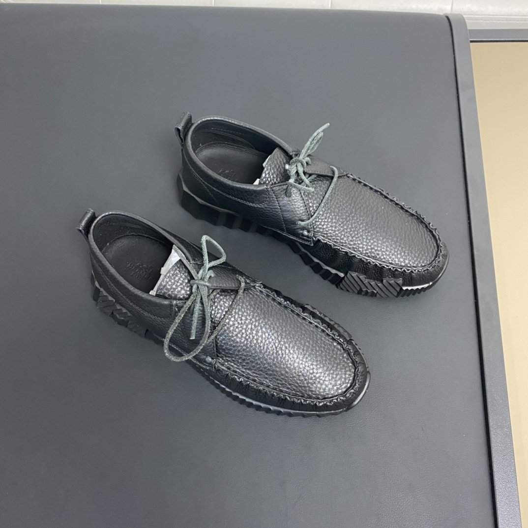 Hermès Haute Couture Classic Luxury Leather Shoe Loafer Shoes 2