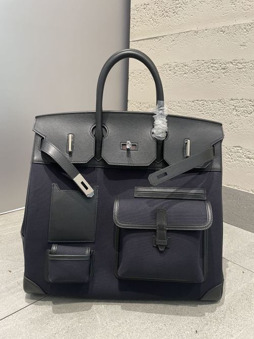 Hermes Haut a Courroies 40 Cargo Bag Canvas and Leather Travel Tote 1 Hermes Haut a Courroies 40 Cargo Bag Canvas and Leather Travel Tote