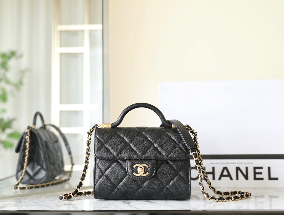Online Shop
 Chanel Classic Flap Bag Crossbody & Shoulder Bags Good Quality Replica
 Black Vintage Gold Cowhide Chains