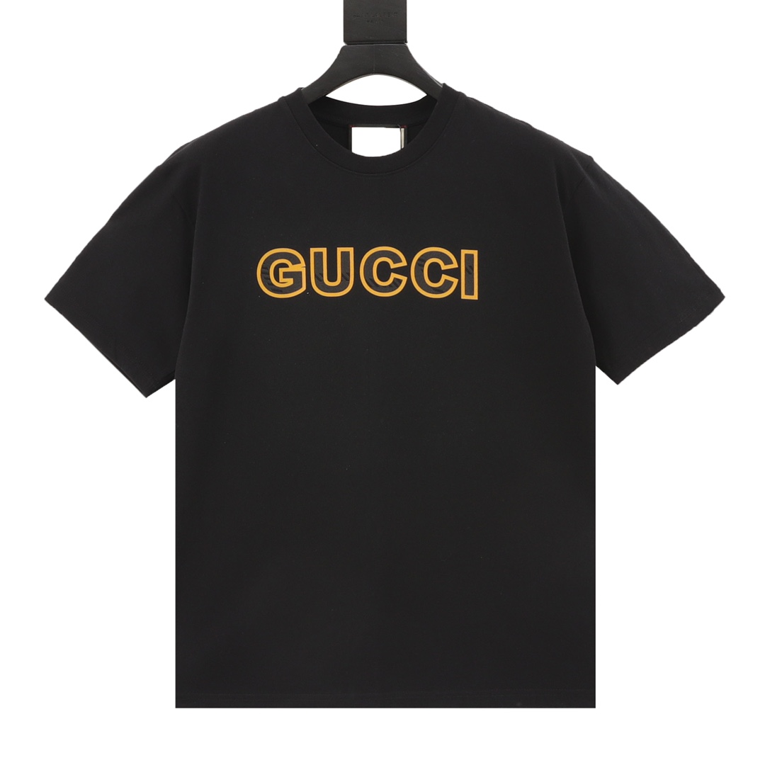 Gucci Odzież T-Shirt Replica gniazdka 1: 1
 Unisex Bawełna Krótki rękaw