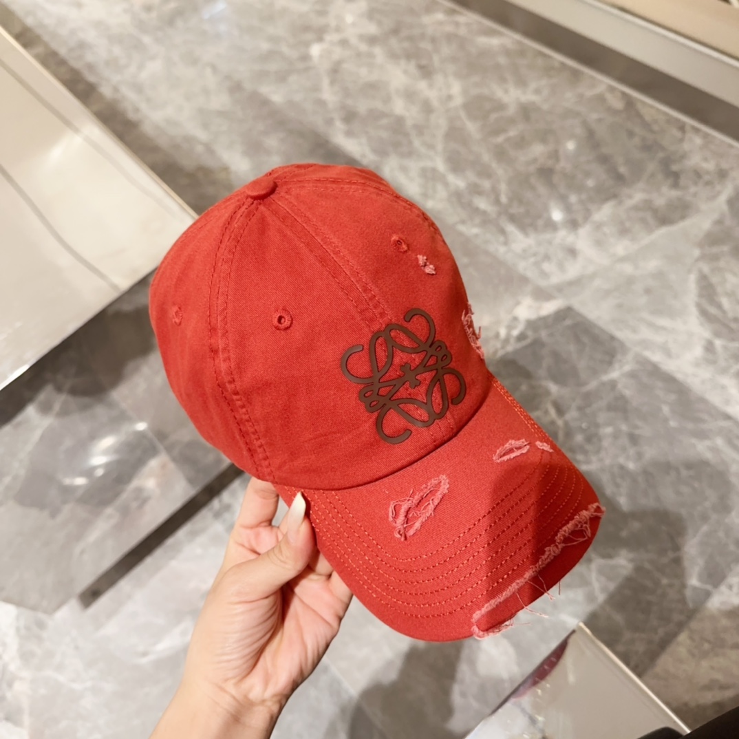 Sombreros de béisbol de algodón puro Loewe 24 primavera-verano, apariencia destacada, estilo de cuatro estaciones que b…