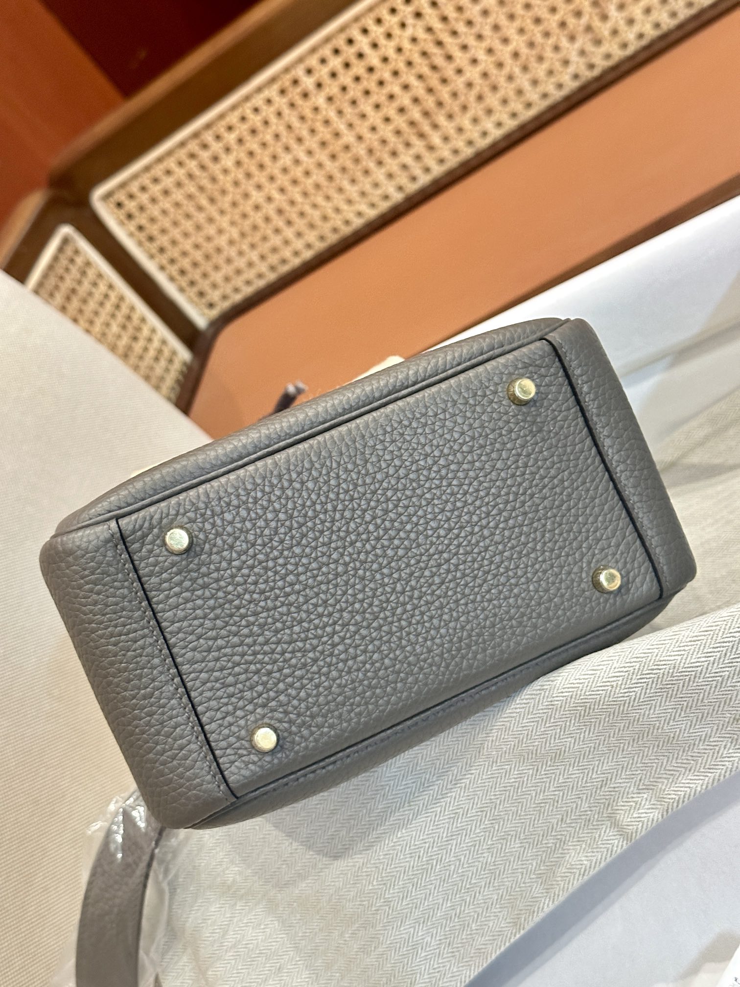 Hermes Lindy Etain mini crossbody everyday