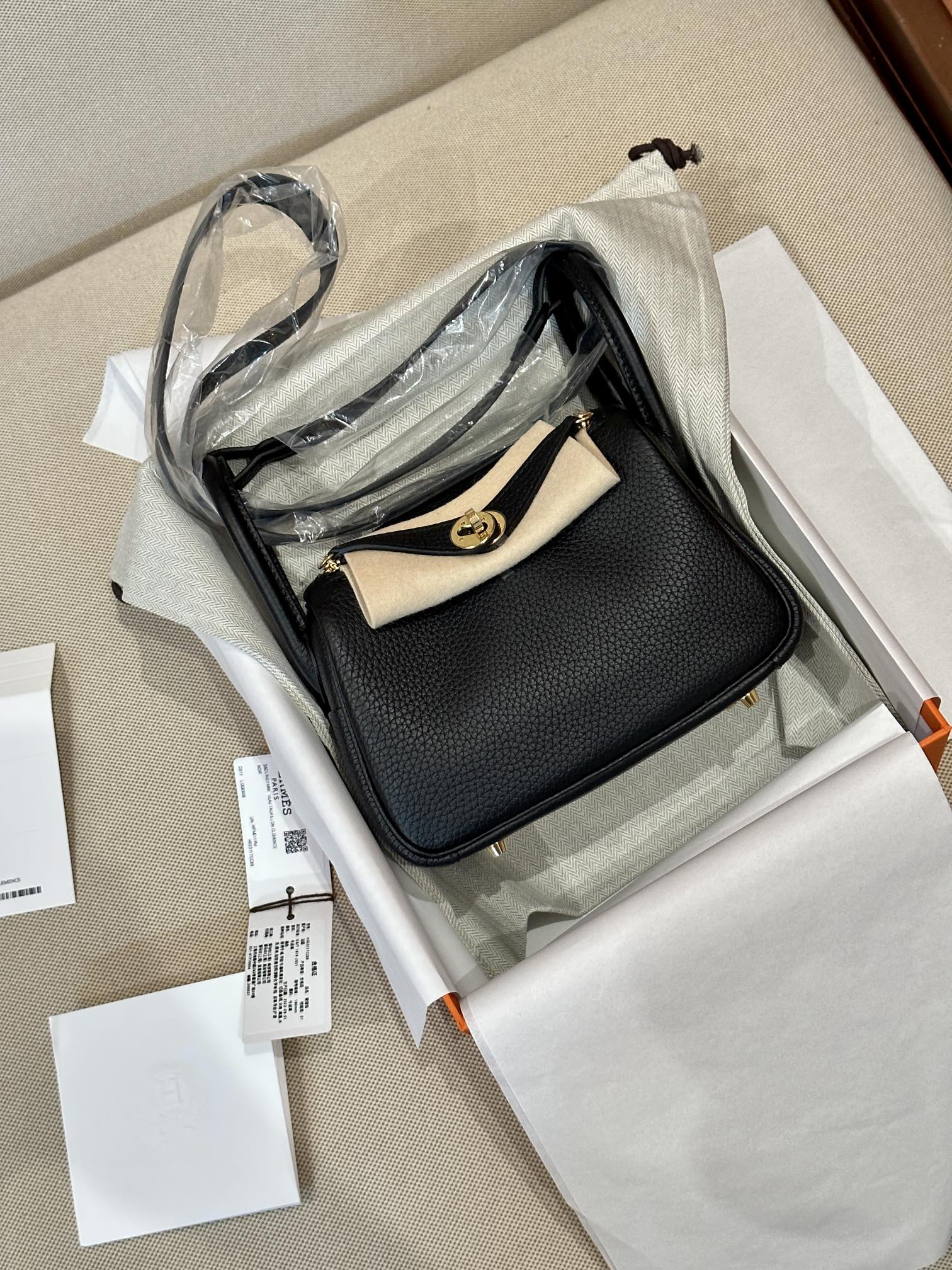 Hermes Lindy Black mini shoulder everyday