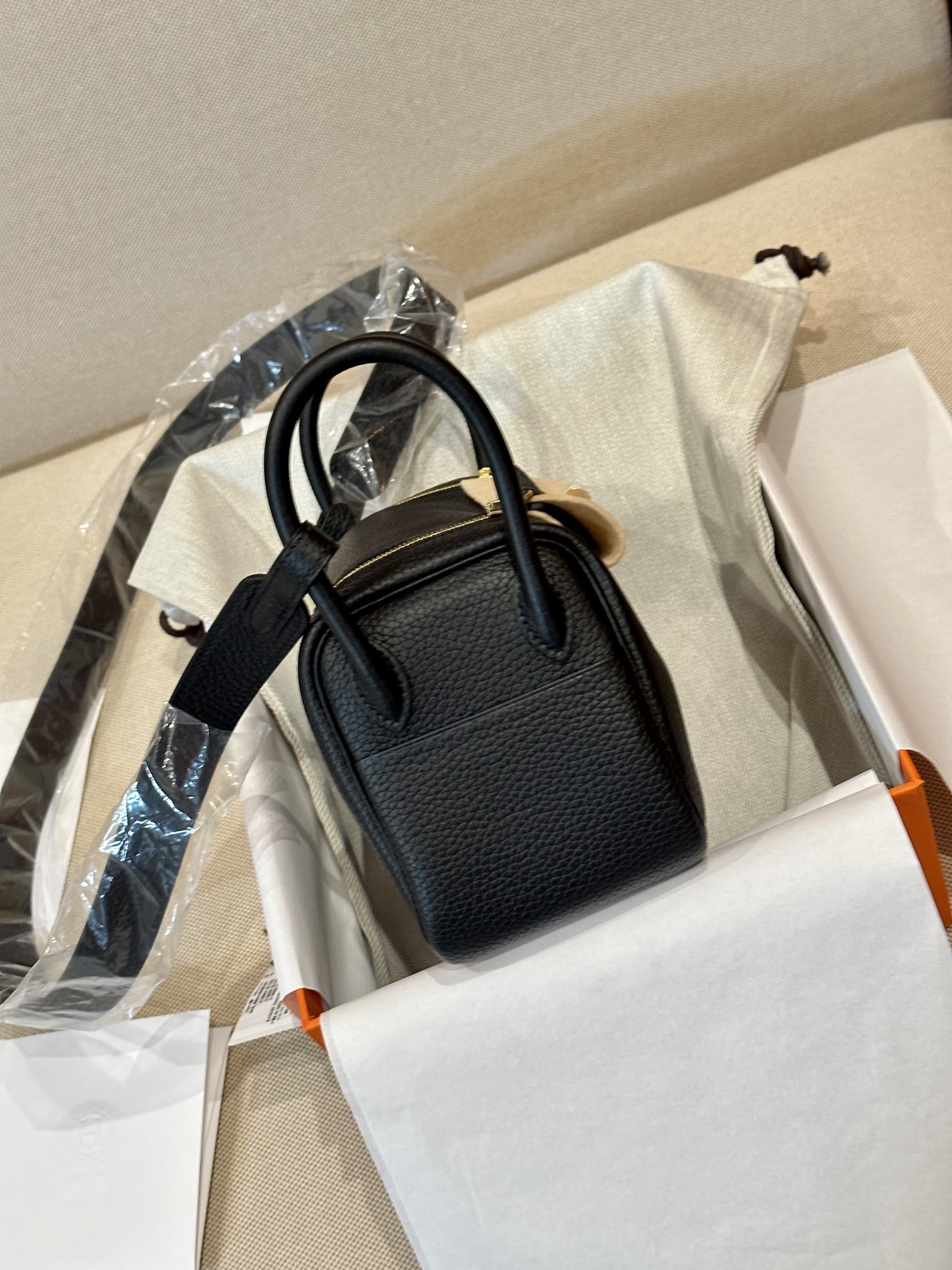 Hermes Lindy Black mini shoulder everyday