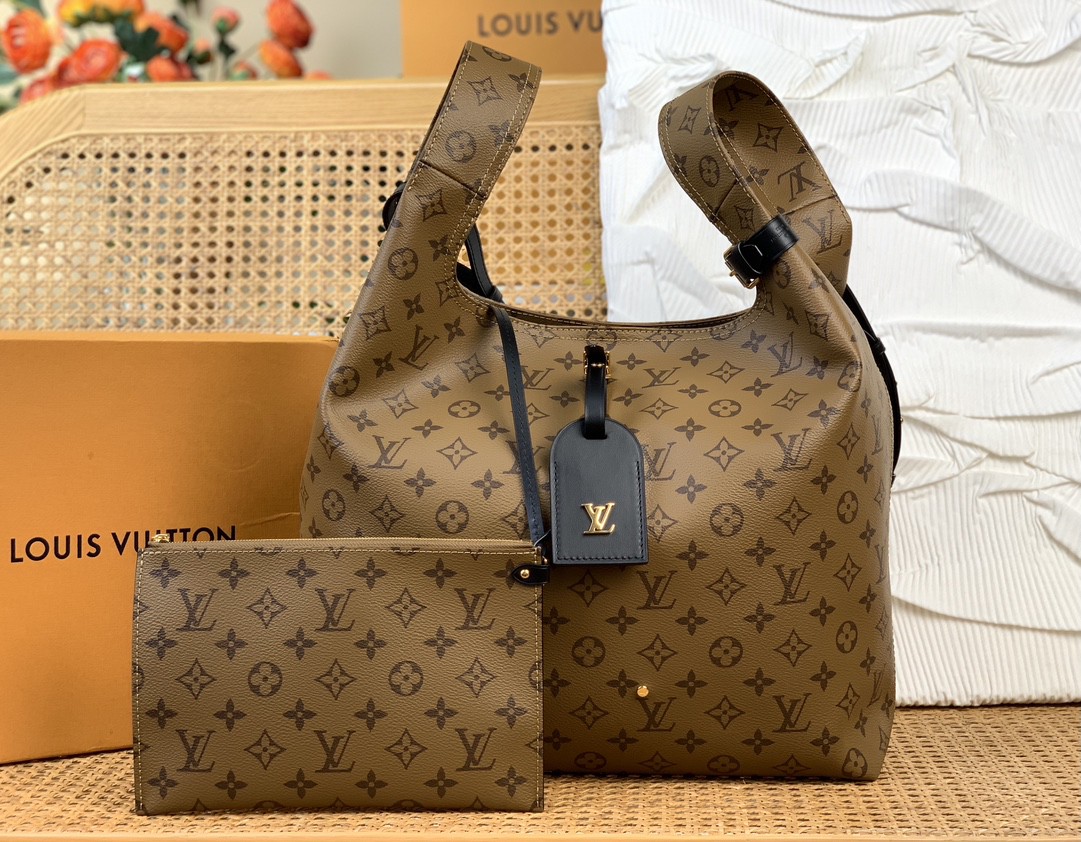 Louis Vuitton Taschen Handtaschen Tragetaschen Gelb Monogram Canvas Leinwand M46821