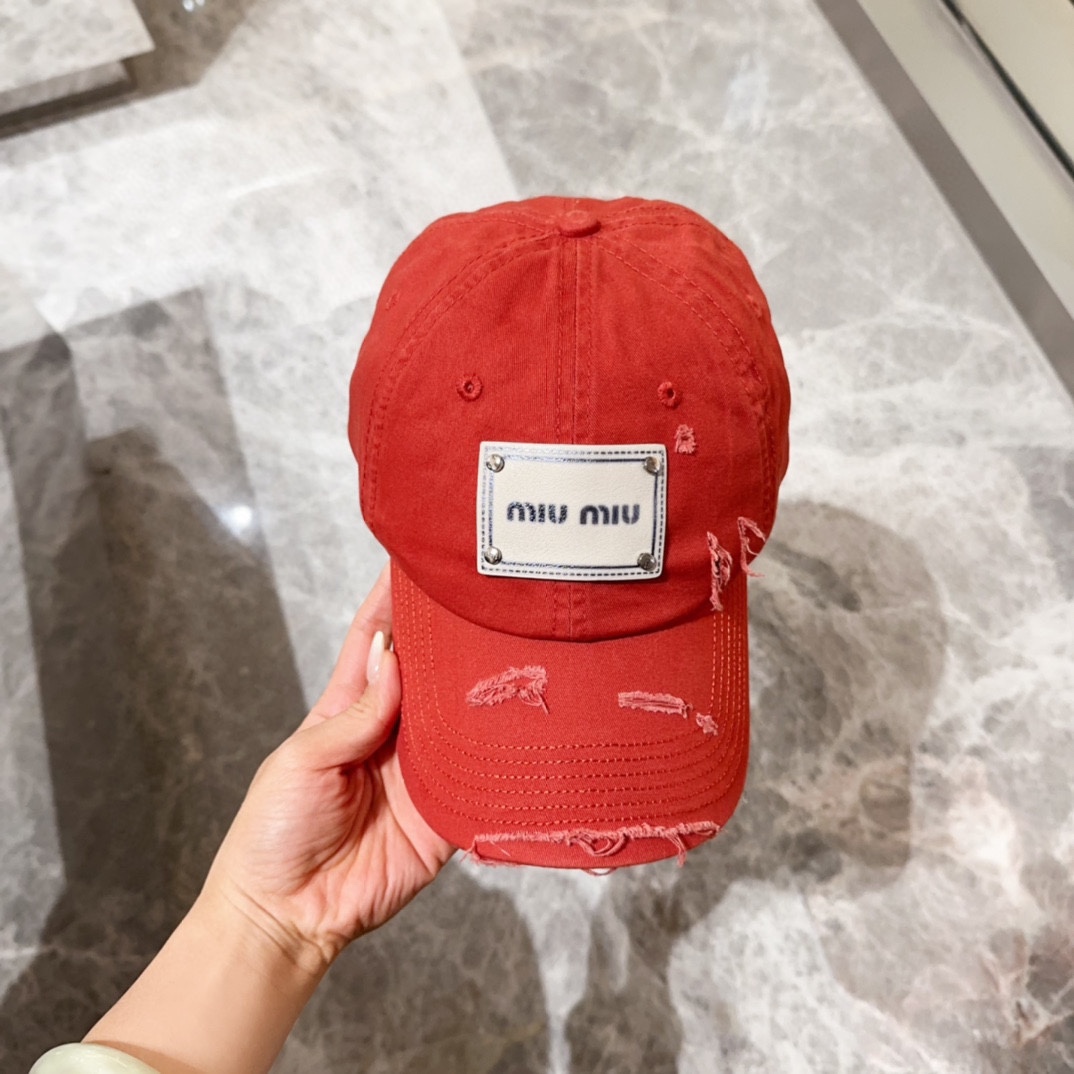Nueva gorra de béisbol MiuMiu, tela de algodón puro, gorra de tela personalizada exclusiva, circunferencia de cabeza 57…