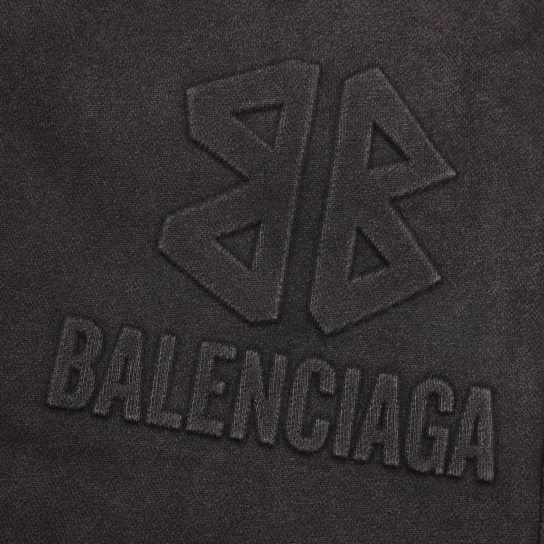 balenciaga巴黎世家 水洗凹凸印花短裤