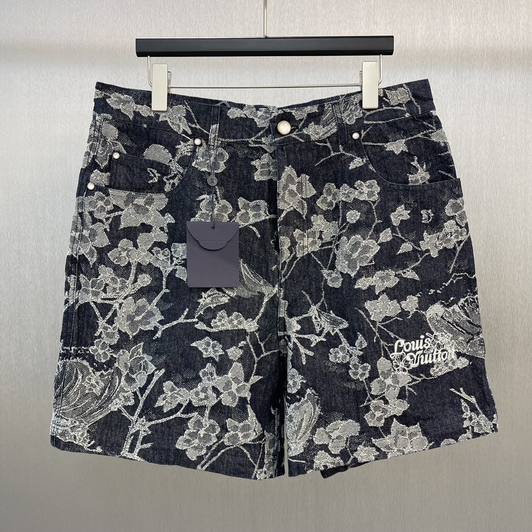 LU海浪提花牛仔短裤Size:29-32本款牛仔短裤以LWoves提花临摹热带冲浪胜地手左侧刺绣Flow