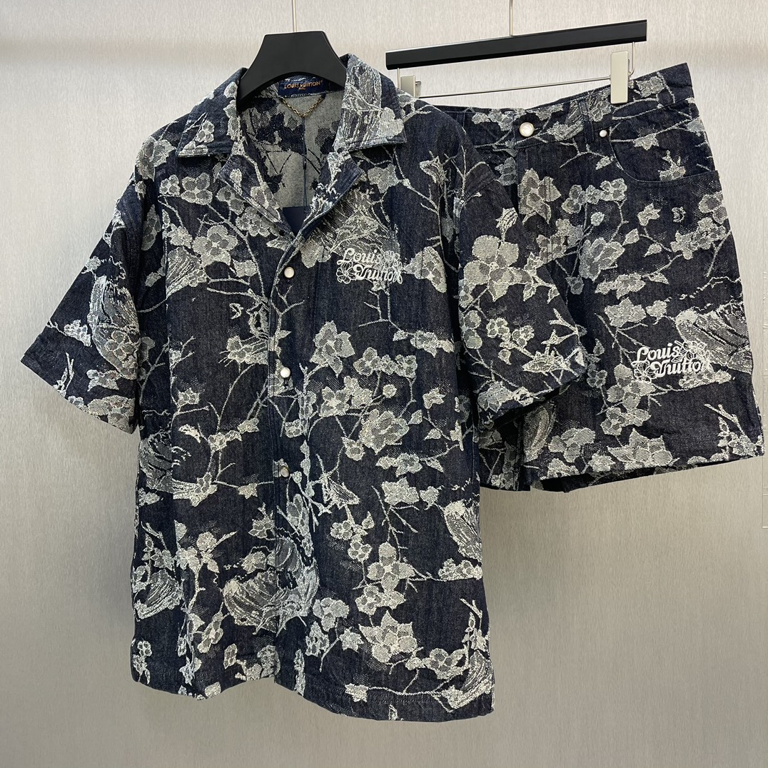 LU海浪提花牛仔短裤Size:29-32本款牛仔短裤以LWoves提花临摹热带冲浪胜地手左侧刺绣Flow