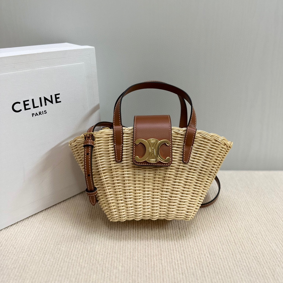 Celine Style Beige Leather Shoulder Bag Lookbook Reference image 1