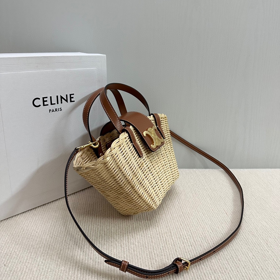Celine Style Beige Leather Shoulder Bag Lookbook Reference image 2