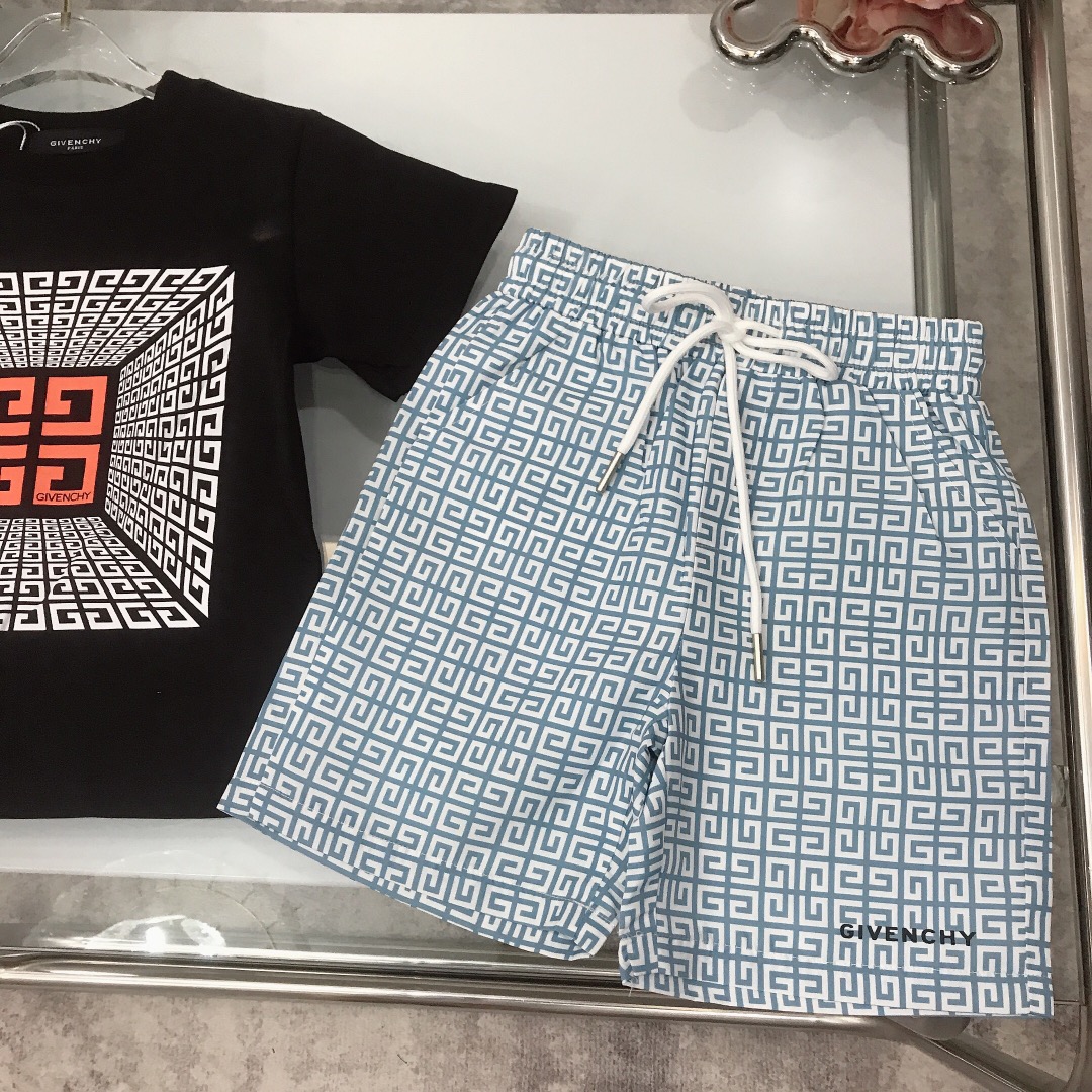 Givench* New Logo Round-Haired T-Shirts with Four-Gauge Design in Black Grey – Sizes 100-150CM #168 - 图片 7