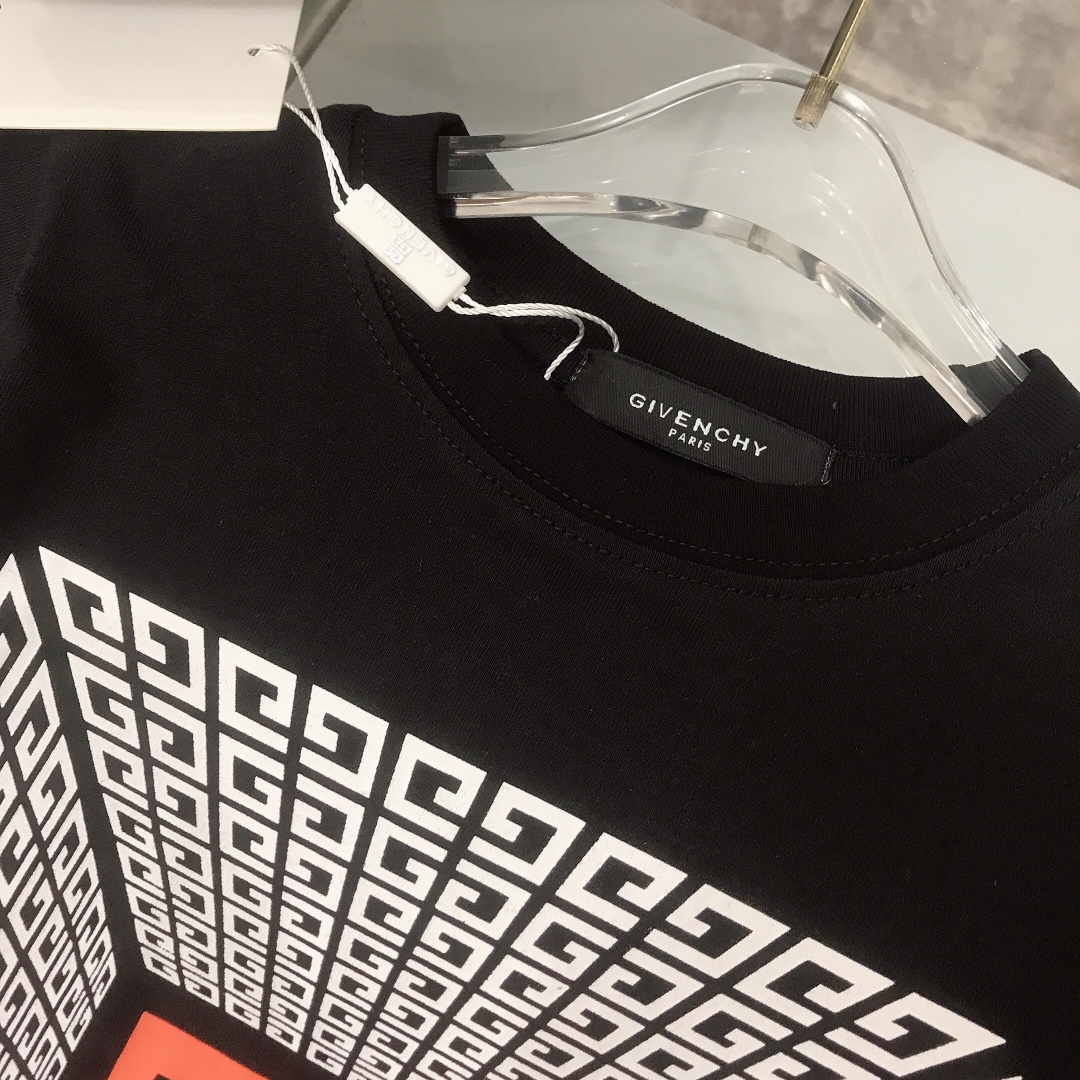 Givench* New Logo Round-Haired T-Shirts with Four-Gauge Design in Black Grey – Sizes 100-150CM #168 - 图片 6