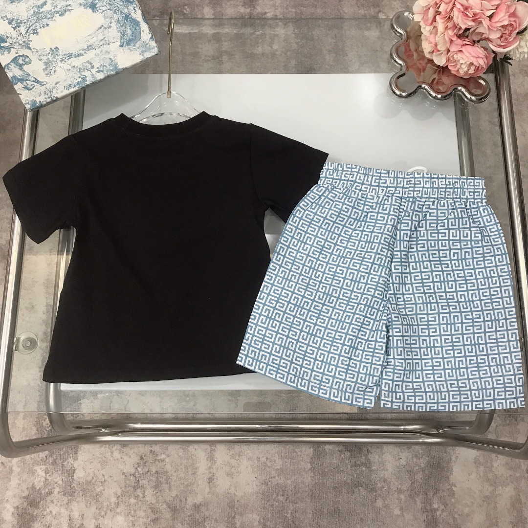 Givench* New Logo Round-Haired T-Shirts with Four-Gauge Design in Black Grey – Sizes 100-150CM #168 - 图片 8