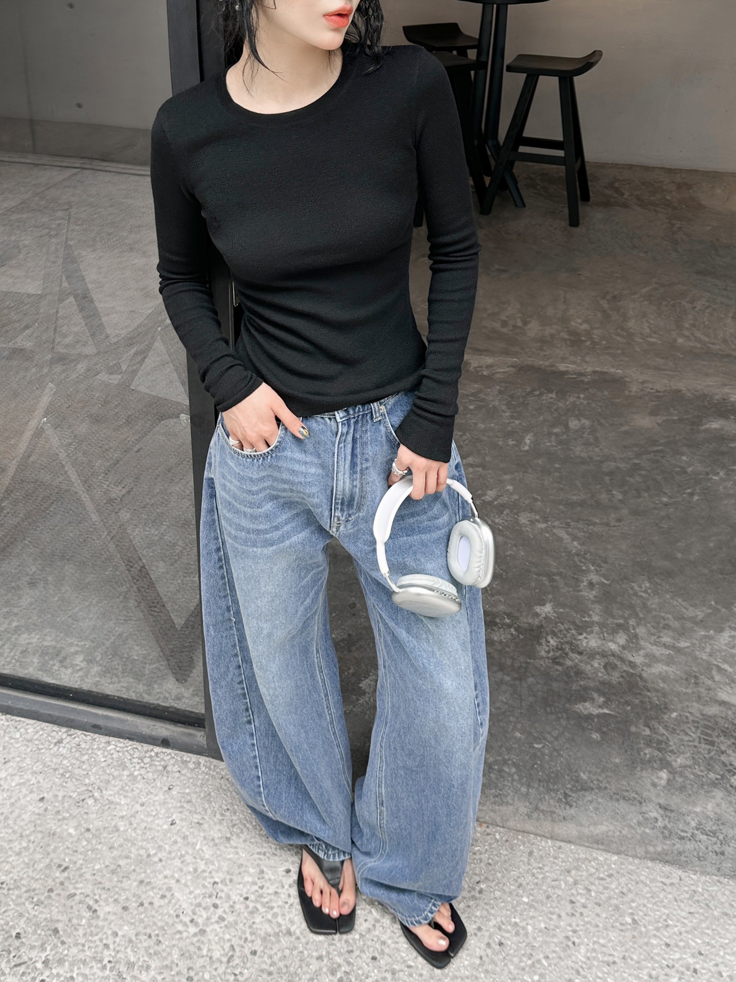 🌾NEW｜新款打底，纯棉面料，柔软透气上身舒适，高弹力坑条针织修身显瘦，整身镂空字母logo设计，尺码S