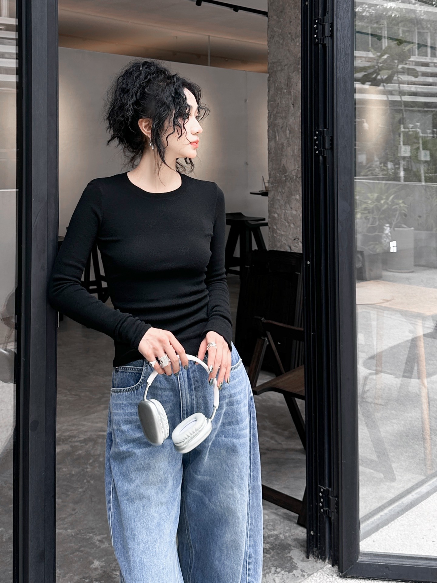 🌾NEW｜新款打底，纯棉面料，柔软透气上身舒适，高弹力坑条针织修身显瘦，整身镂空字母logo设计，尺码S