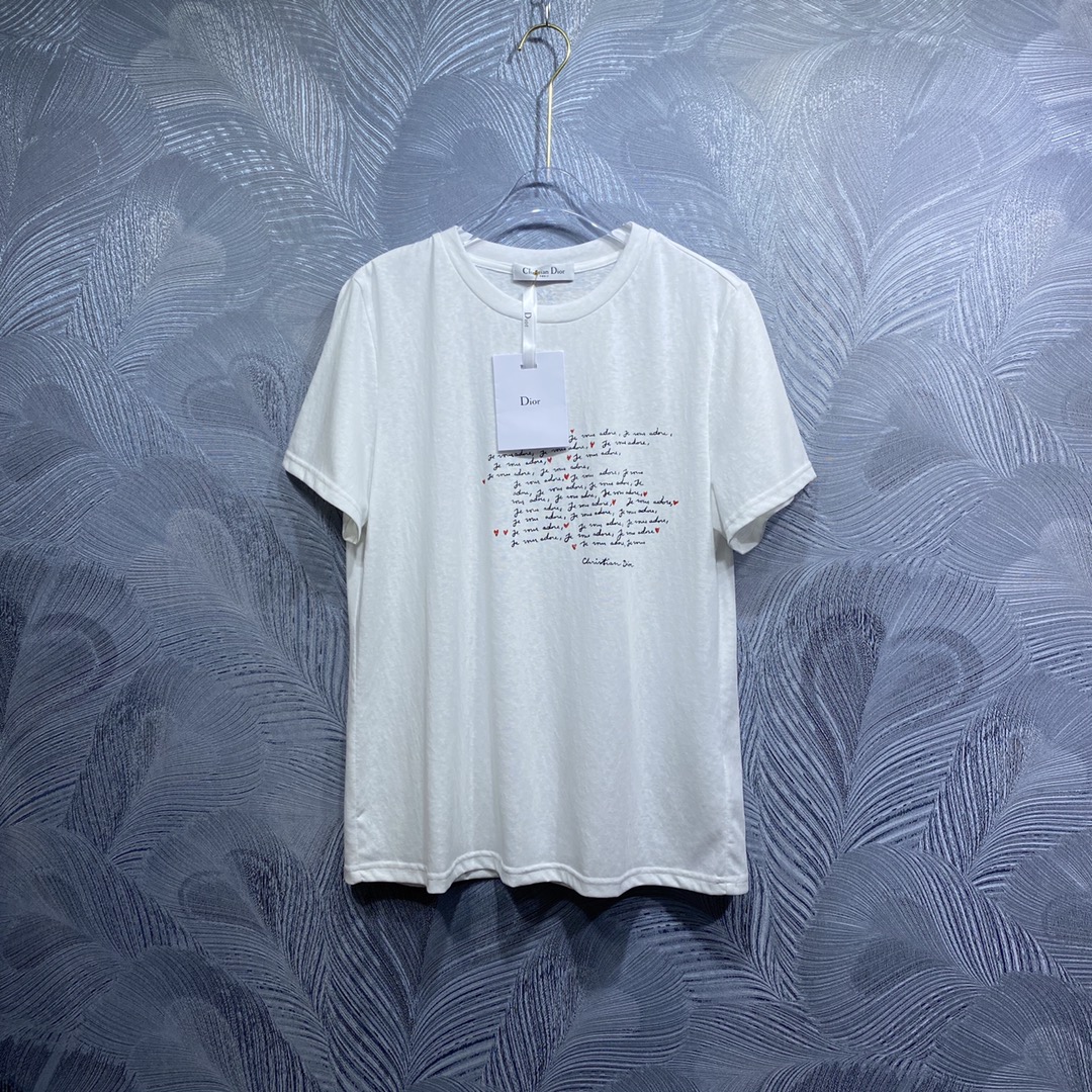 Dior Kleidung T-Shirt Sommerkollektion Kurzarm