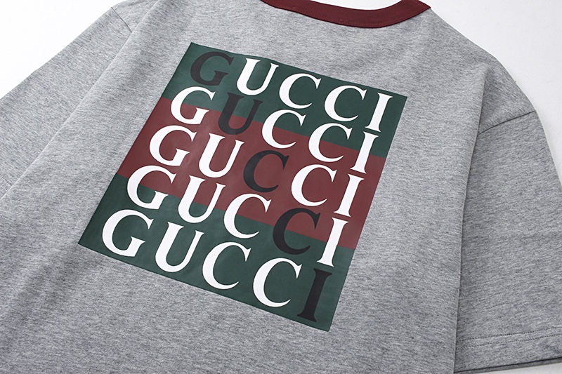 Gucci 古驰 前后字母logo印花圆领短袖