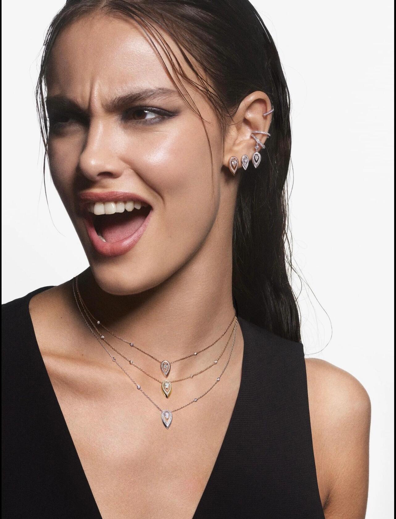 Luxurious 18kg Gold Diamond Necklace for Bold Women: Fiery Collection by Valérie Messika - 图片 7