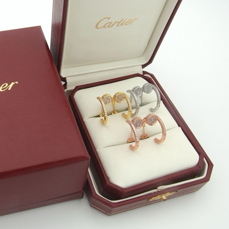 Cartier Gioielleria Orecchino Oro Platino Rose rosa Giallo Con diamanti