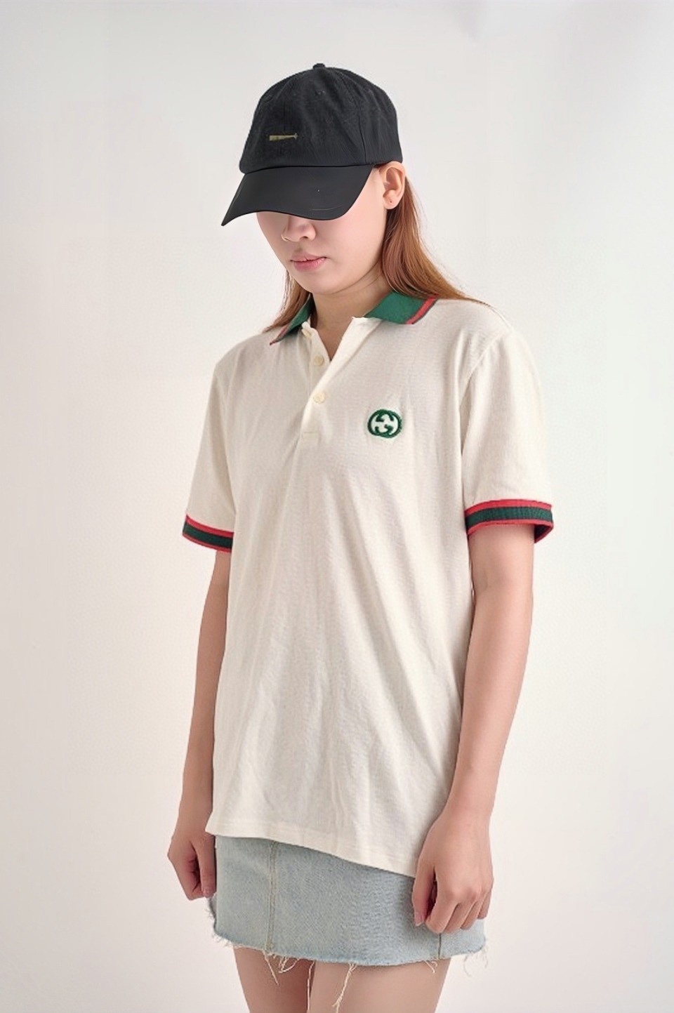 Gucci Odzież Kuszlka polo T-Shirt na sprzedaż online
 Zielony Hafty Krótki rękaw