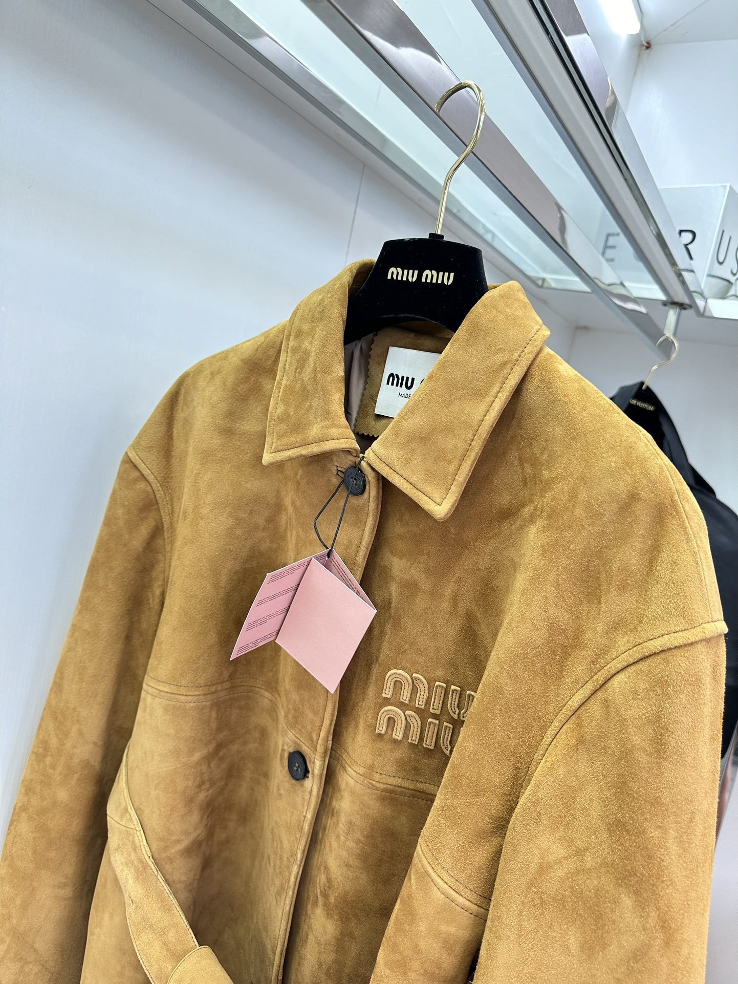 Miu Miu Suede Belted Jacket - Warm Brown, Stylish & Luxurious Outerwear 10 i1722474410 5540 8