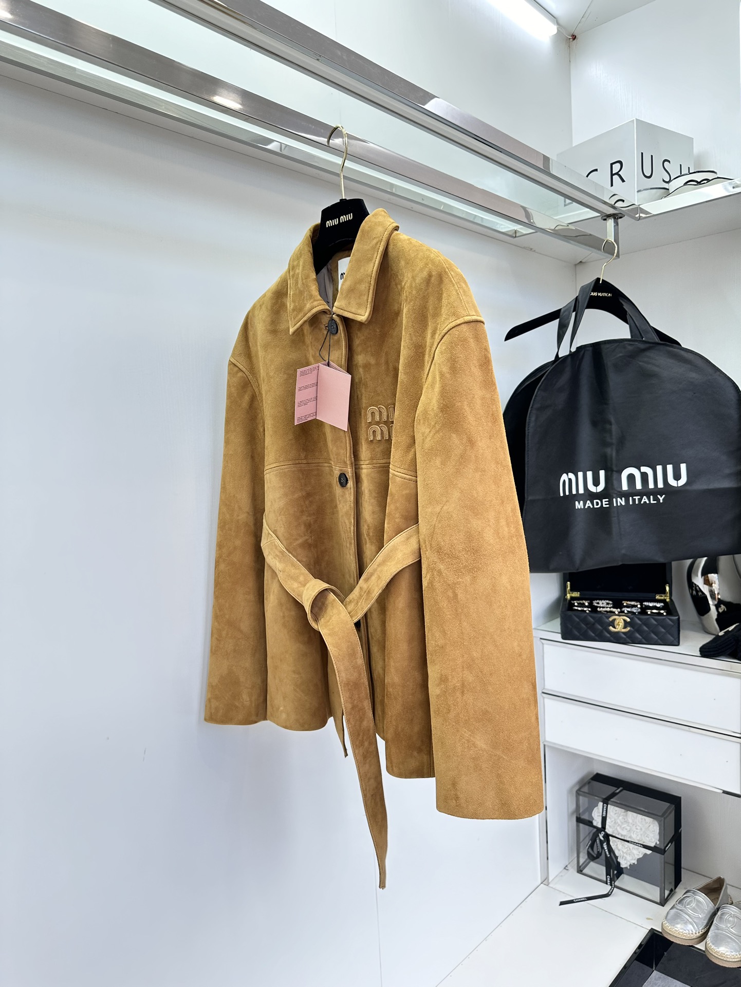 Miu Miu Suede Belted Jacket - Warm Brown, Stylish & Luxurious Outerwear 4 i1722474410 9675 2