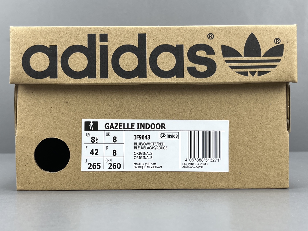 纯原版阿迪adidasoriginalsGAZELLEINDOOR舒适百搭防滑耐磨低帮板鞋男女同款尺码3