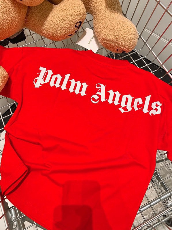 Palm Angels בגדים חולצה קצרה חום אדום ילדים שינה קצרה