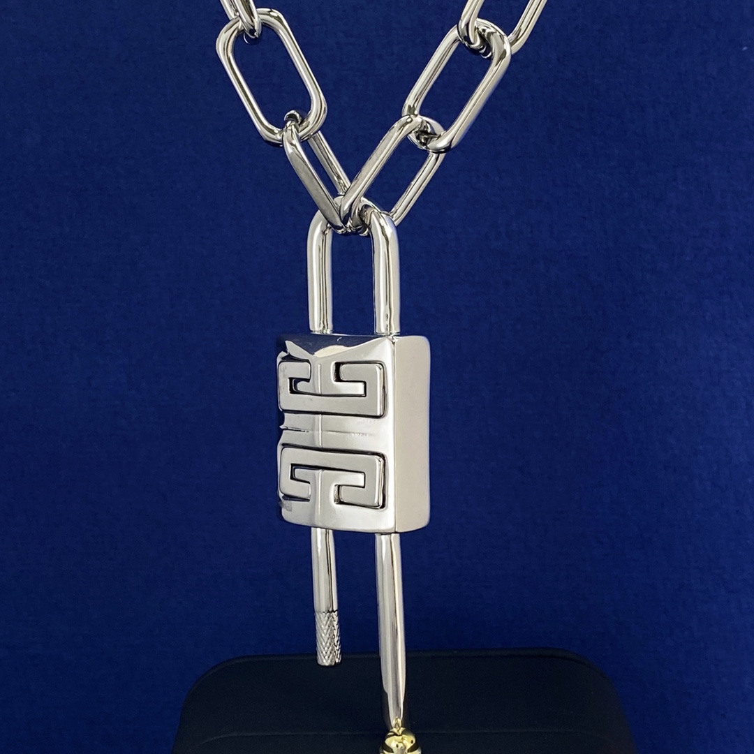 Givenchy High-Hair Chain Necklace: GV94, 52.5cm, Lockdown 2.38cm*7.73cm*1cm - 图片 2