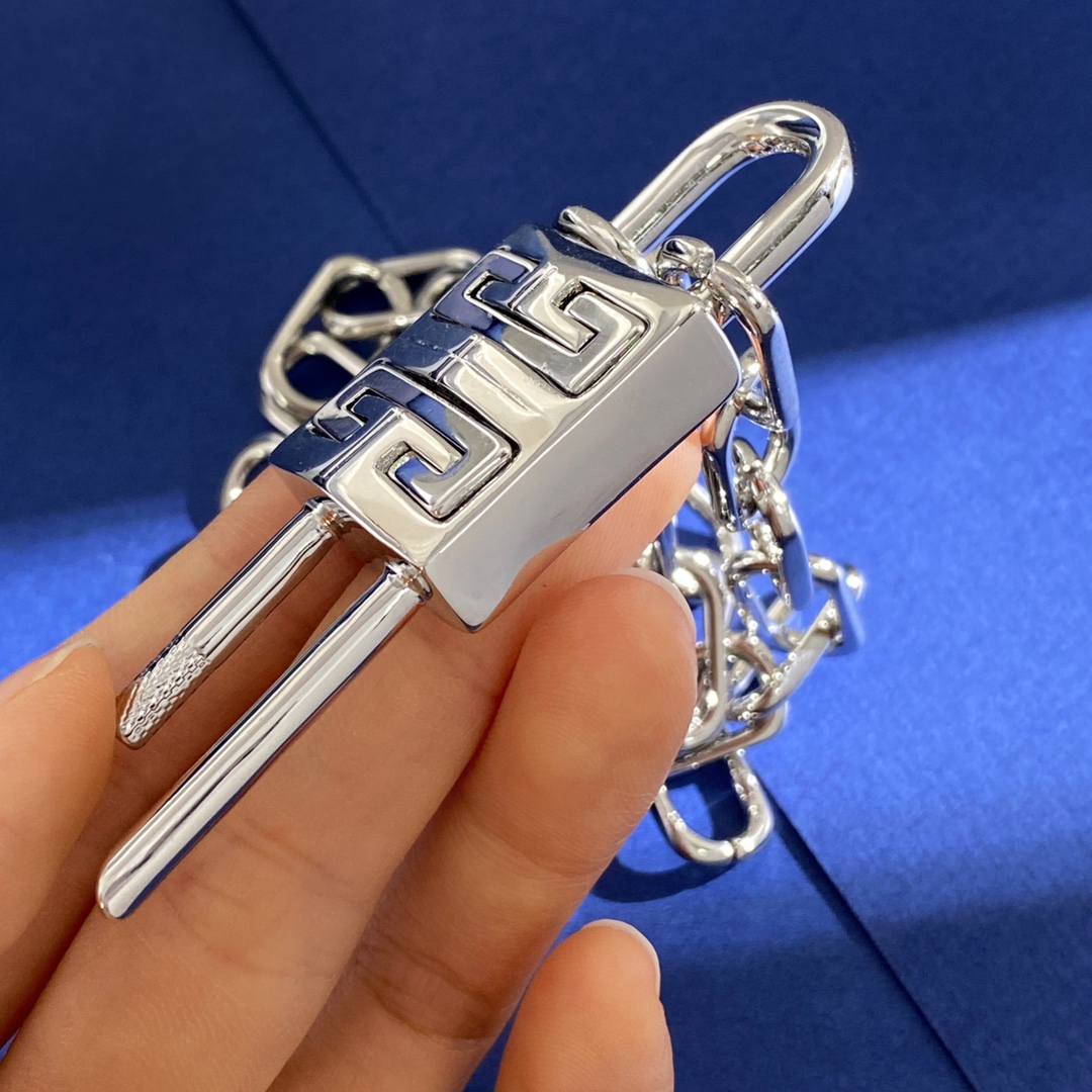 Givenchy High-Hair Chain Necklace: GV94, 52.5cm, Lockdown 2.38cm*7.73cm*1cm - 图片 6