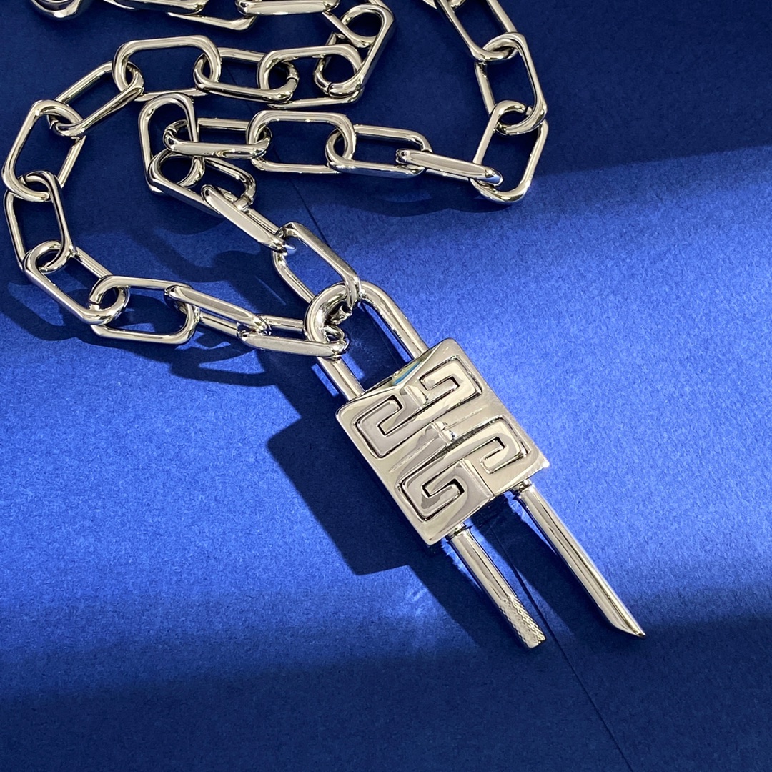 Givenchy High-Hair Chain Necklace: GV94, 52.5cm, Lockdown 2.38cm*7.73cm*1cm - 图片 4
