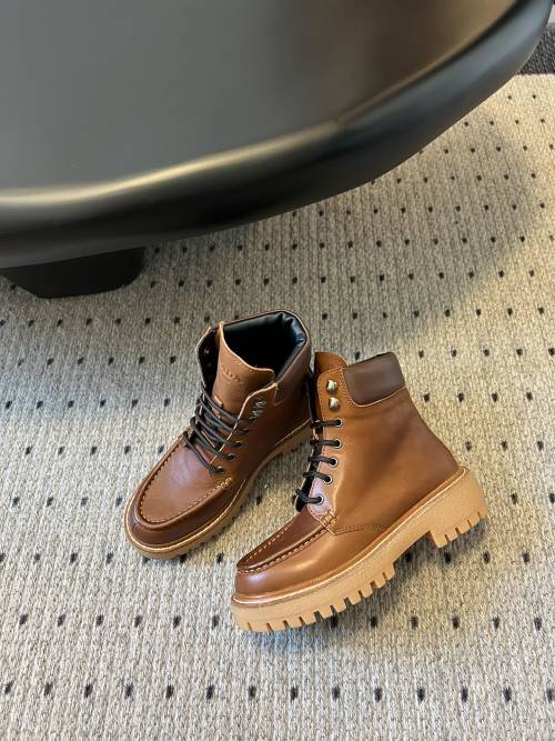 Prada Women's Lug Sole Leather Ankle Boots, Stylish & Comfortable 1 Prada Women's Lug Sole Leather Ankle Boots, Stylish & Comfortable