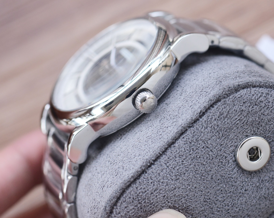 High-Quality Hangzhou Mechanical Watch with 316 Steel, White Leather, and Gold Accents - 图片 8