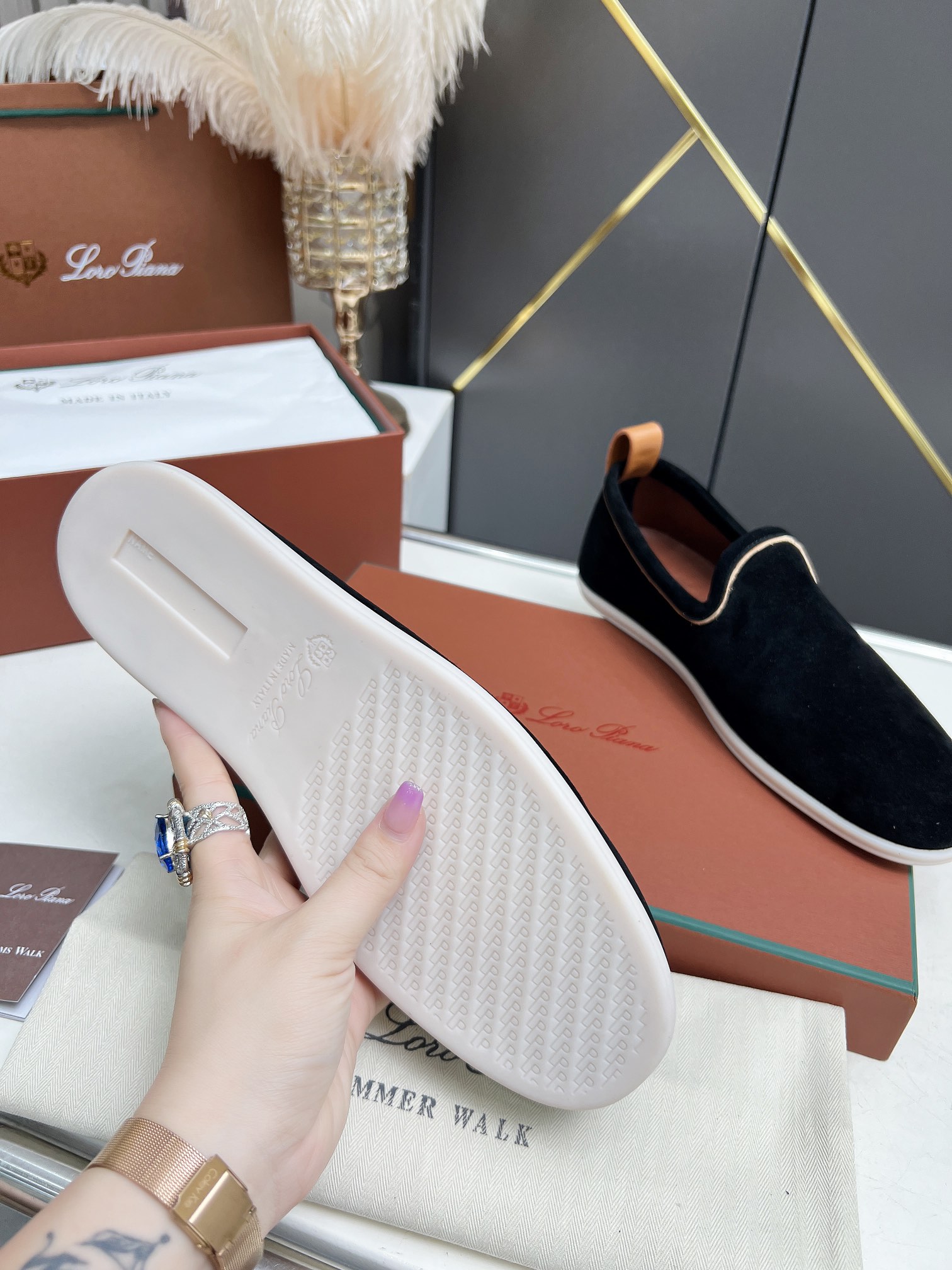 Loro Piana Men's Summer Walk Suede Loafers - Comfortable & Stylish 7 i1722841416 3270 5