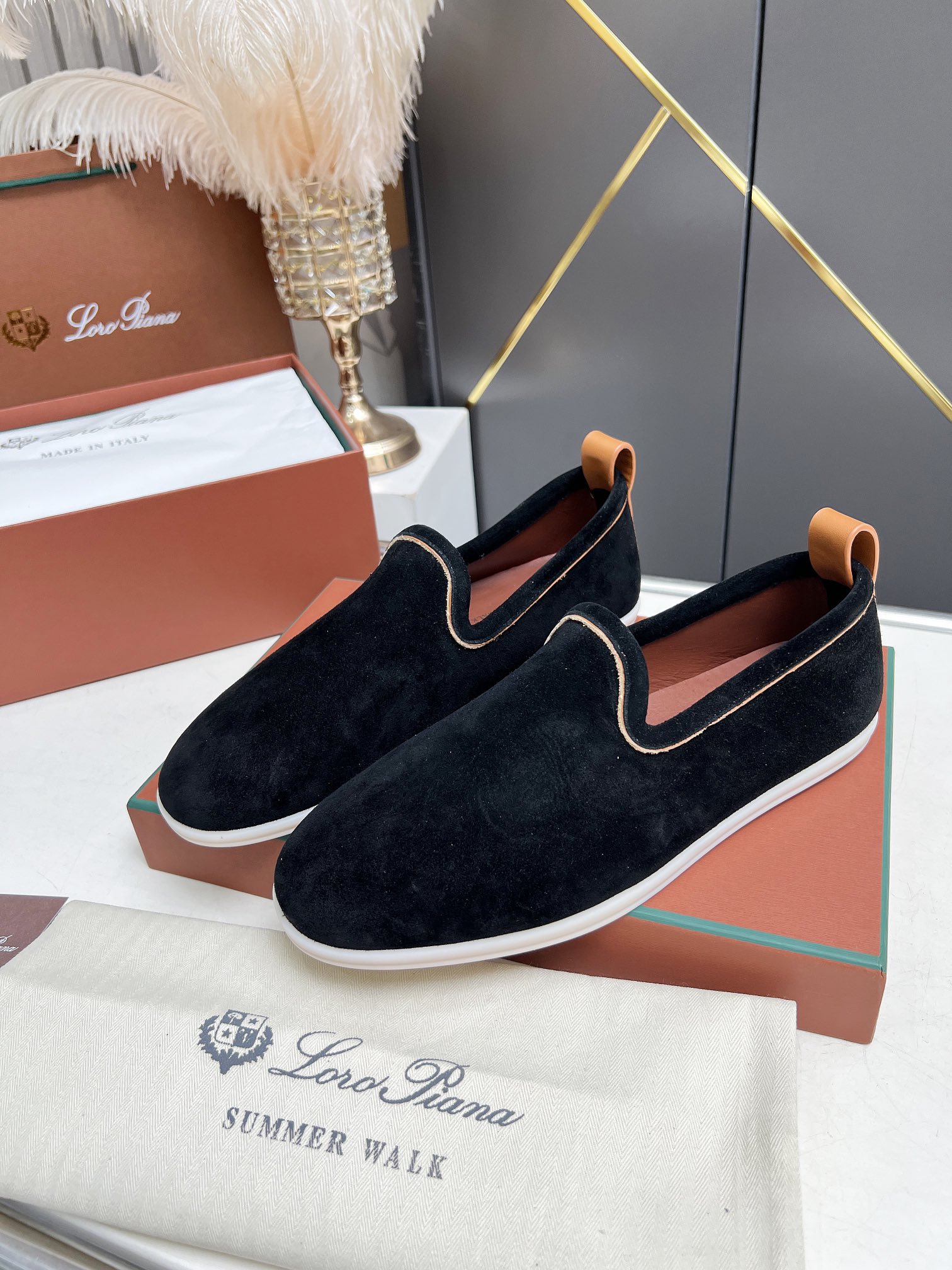 Loro Piana Men's Summer Walk Suede Loafers - Comfortable & Stylish 4 i1722841416 6189 2