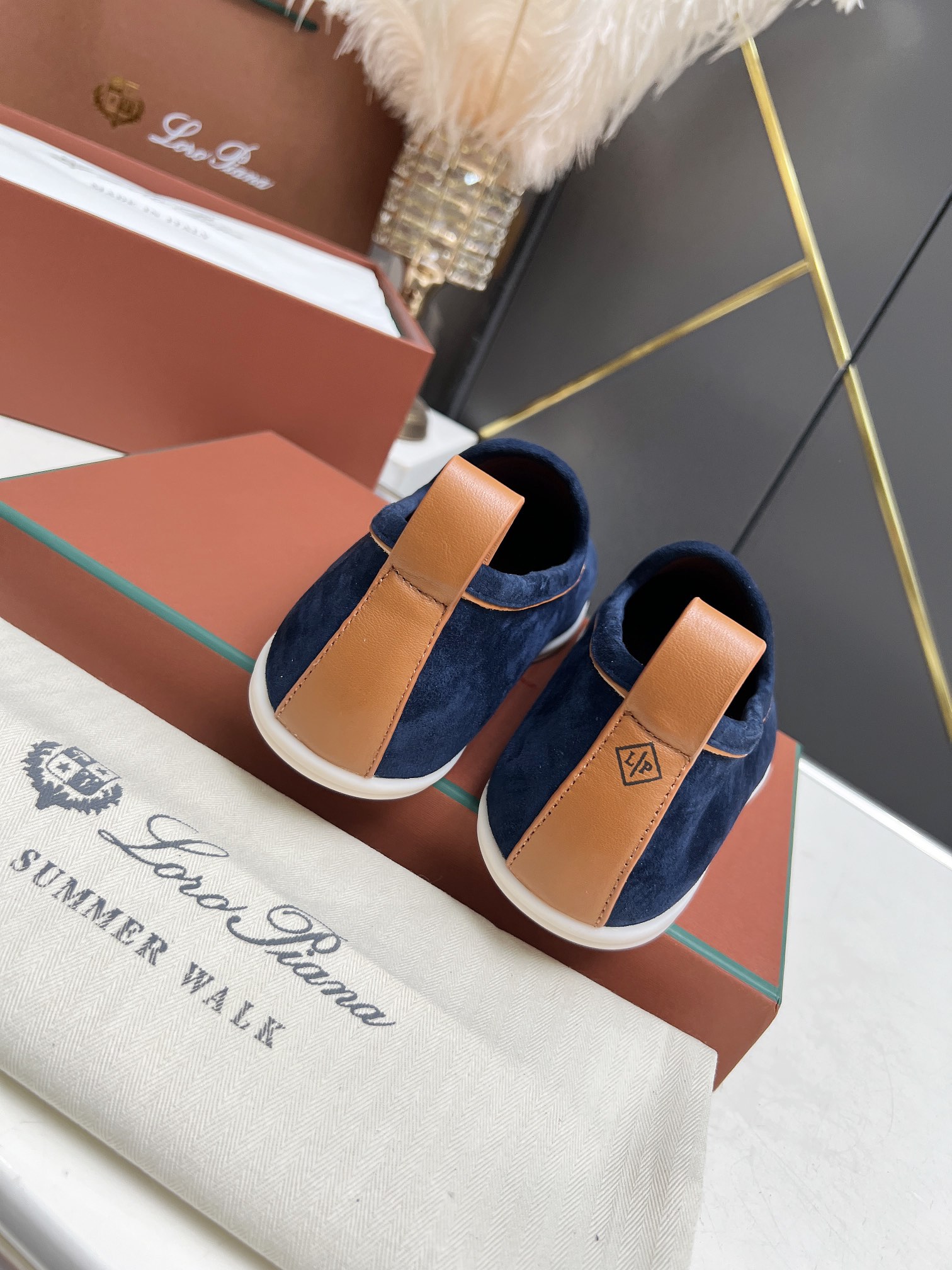 Loro Piana Men's Blue Suede Summer Walk Loafers - Classic Comfort & Style 8 i1722841683 7974 6