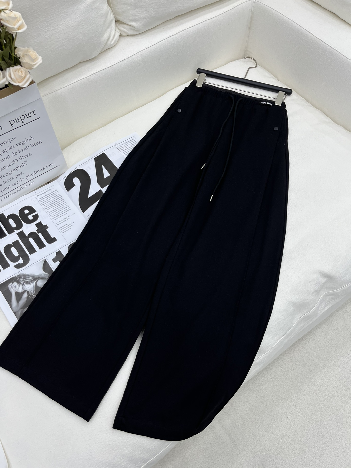 MiuMiu Impeccabile
 Abbigliamento Pantaloni Nero Grigio Collezione Autunno/Inverno Casual