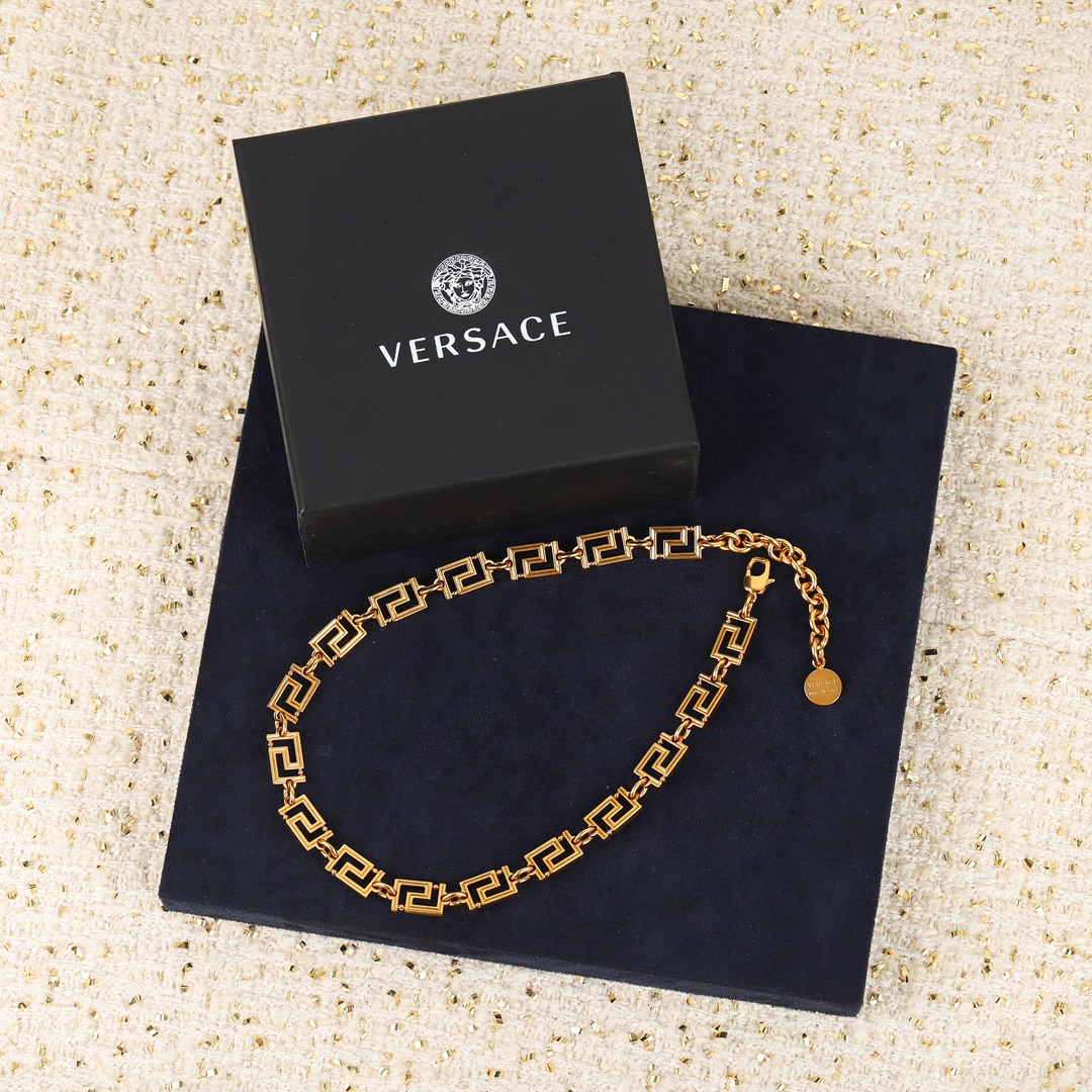 Versace Joyas Collar Amarillo Talla Latón Medusa