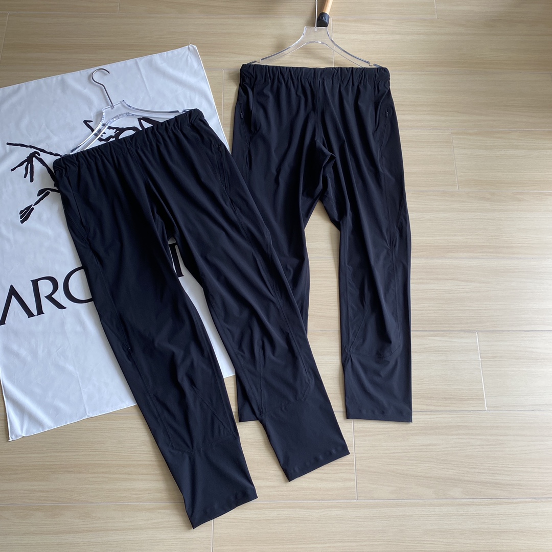 Arcteryx Kleding Broek Zwart Platina Wit Splijten Nylon Spandex Casual