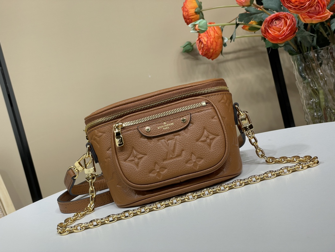 Louis Vuitton LV Bumbag Tassen Heuptasje handtassen Replica van topkwaliteit
 Bruin Empreinte​ Zomercollectie Kettingen m82335