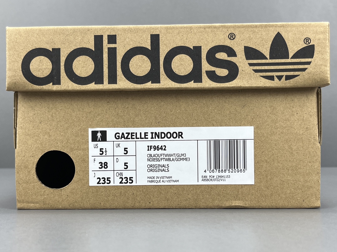 纯原版阿迪adidasoriginalsGAZELLEINDOOR舒适百搭防滑耐磨低帮板鞋男女同款尺码3