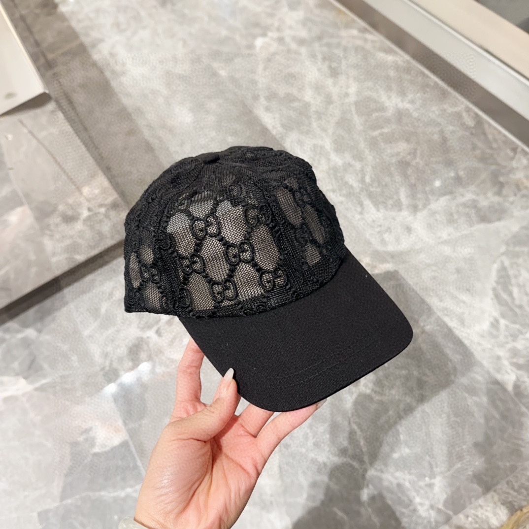 GUCCI古奇 2024专柜新款简约刺绣款棒球帽，很潮！休闲运动款，经典制作，超级好搭衣服！
