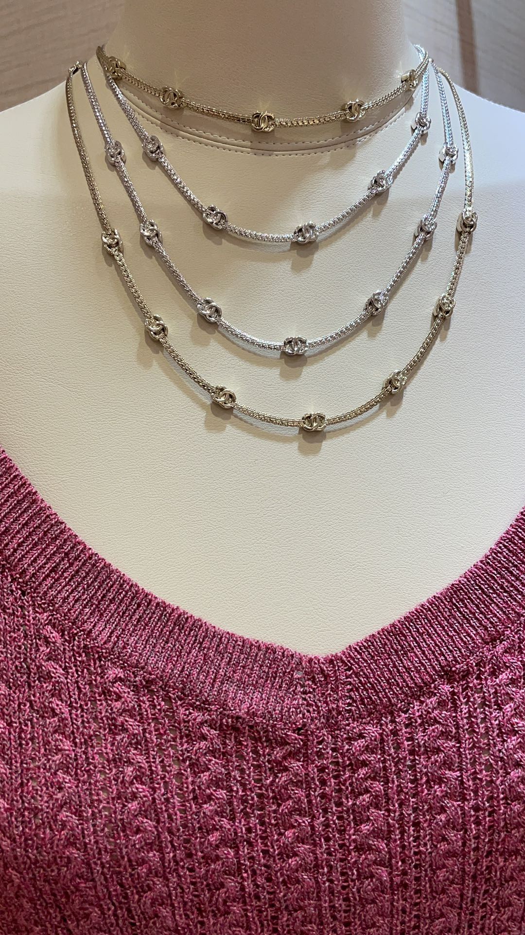 NO:635082,Highly recommended classic style!  Must buy ~ Silver & light gold, Qihua & Wuhuadu 24B new double C snake bone chain necklace choker, necklace, Cartier high-end jewelry19860909强烈推荐的经典款式！必入～ 银色&淡金色 七花&五花都 24B新款双C蛇骨链项链choker,,necklace,卡迪亚高端饰品,Jewelry