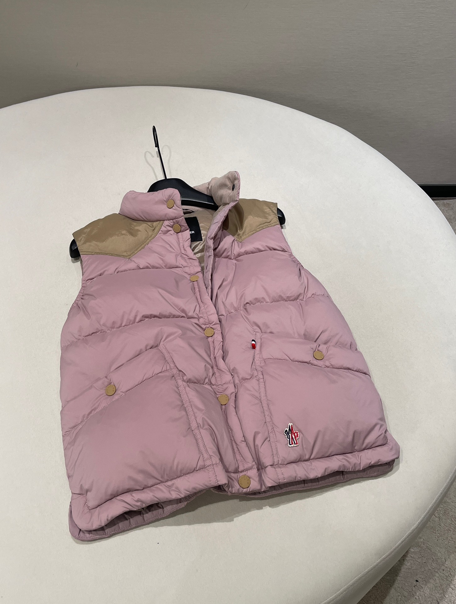 Moncler Vêtements Gilet Couleur rose épissure Collection automne – hiver Fashion